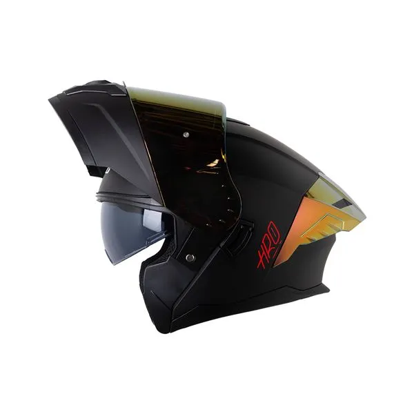 CASCO HRO 3480DV EVO SOLID NEGRO ROJO MATE