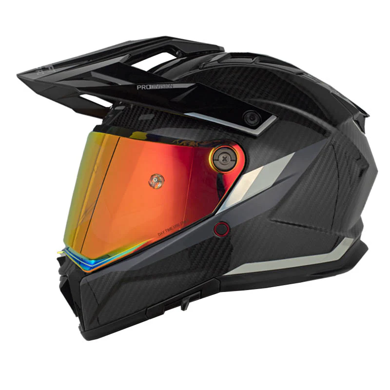 CASCO SHAFT PRO MX480 CARBON ATLAS NEGRO HOLOGRAMA SILVER BRILLANTE