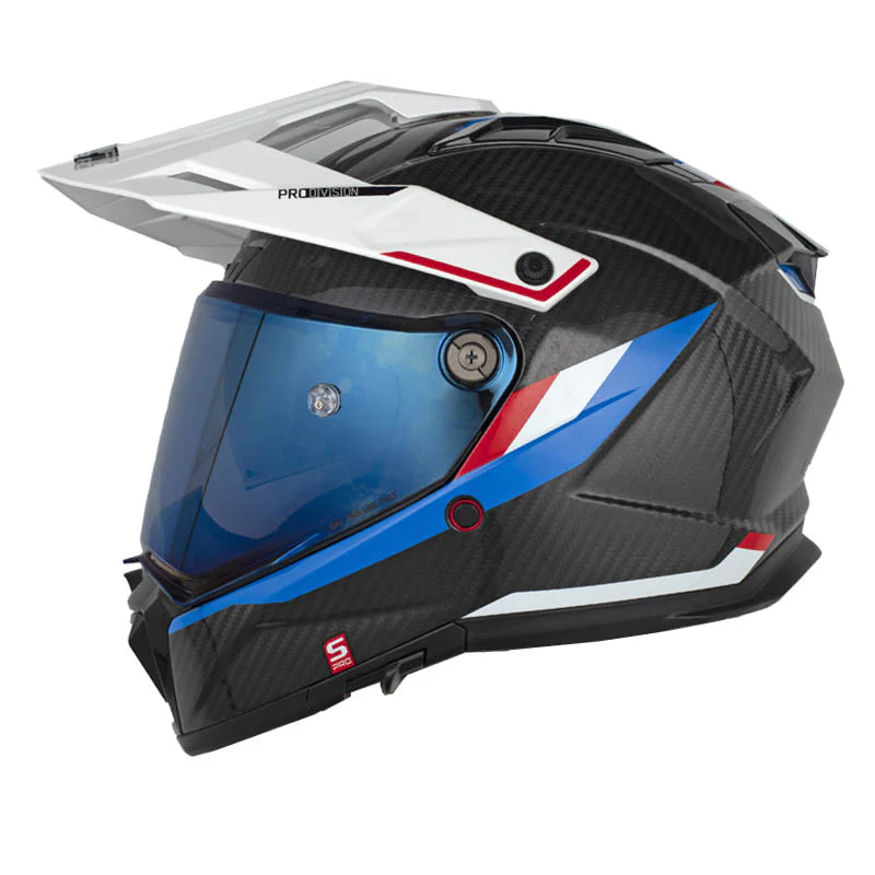 CASCO SHAFT PRO MX480 CARBON ATLAS NEGRO ROJO BRILLANTE