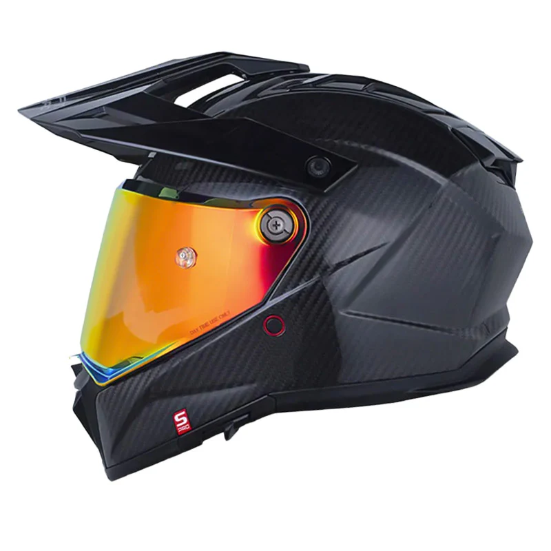 CASCO SHAFT PRO MX480 CARBON SOLID NEGRO SILVER BRILLANTE