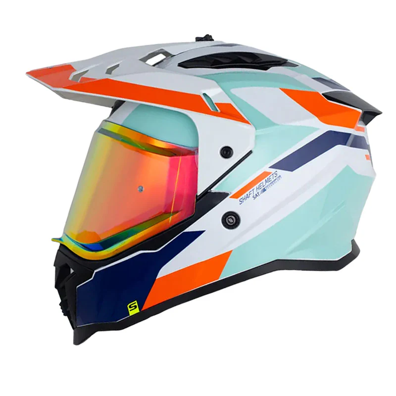 CASCO SHAFT MX360 APRICOT GRIS CLARO VERDE CLARO BRILLANTE