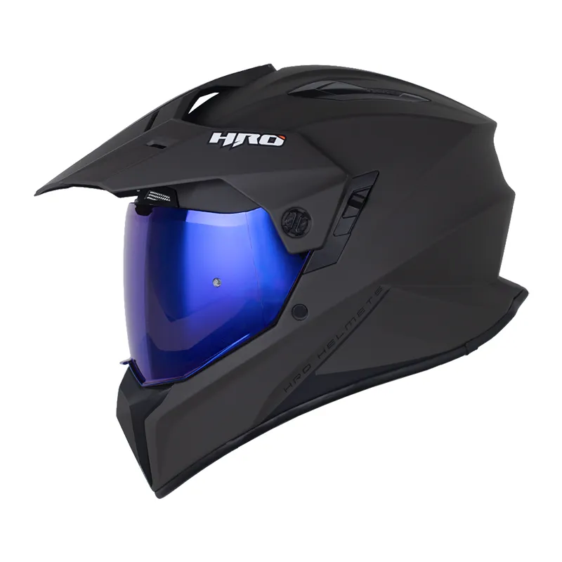 CASCO HRO MX340 DV SOLID GRIS OSCURO NEGRO MATE