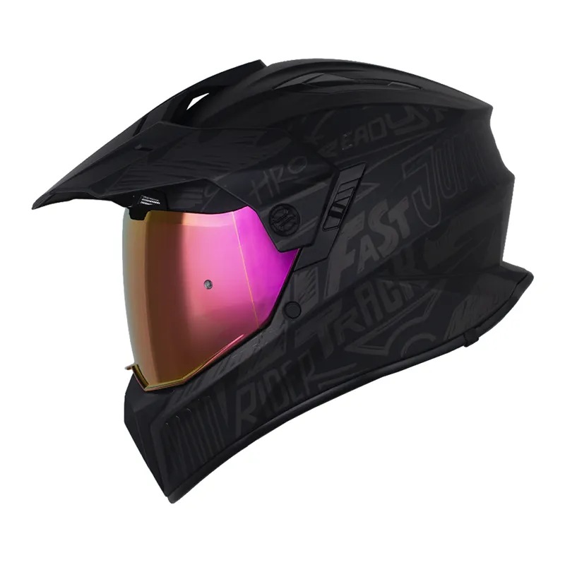 CASCO HRO MX340 DV STRIPE NEGRO MATE