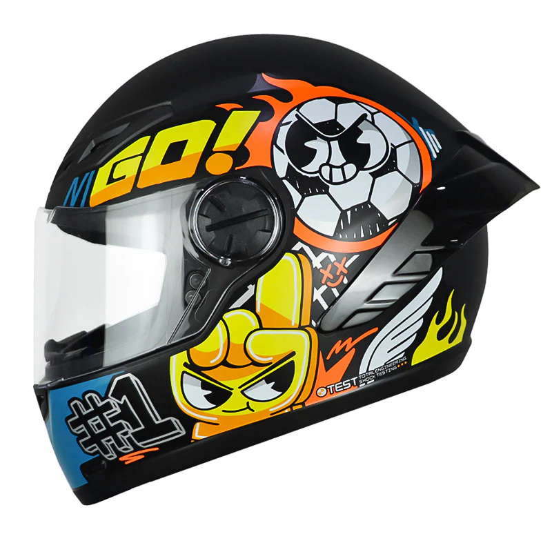 CASCO ICH 501SP CHAMPS KIDS NEGRO AMARILLO