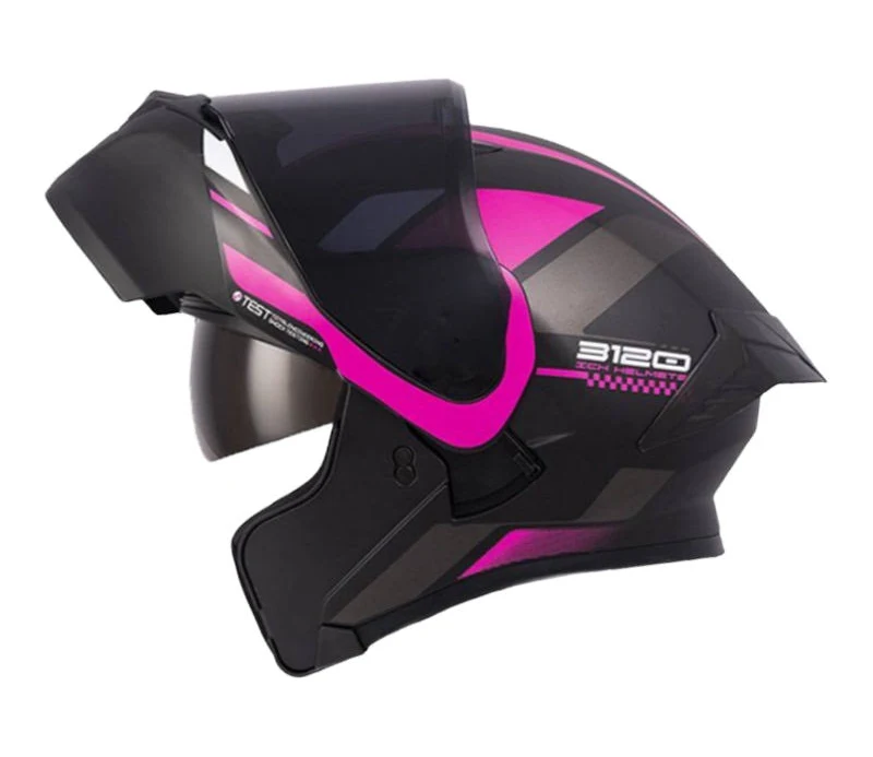 CASCO ICH 3120 ORDANOX NEGRO FUCSIA BLANCO MATE