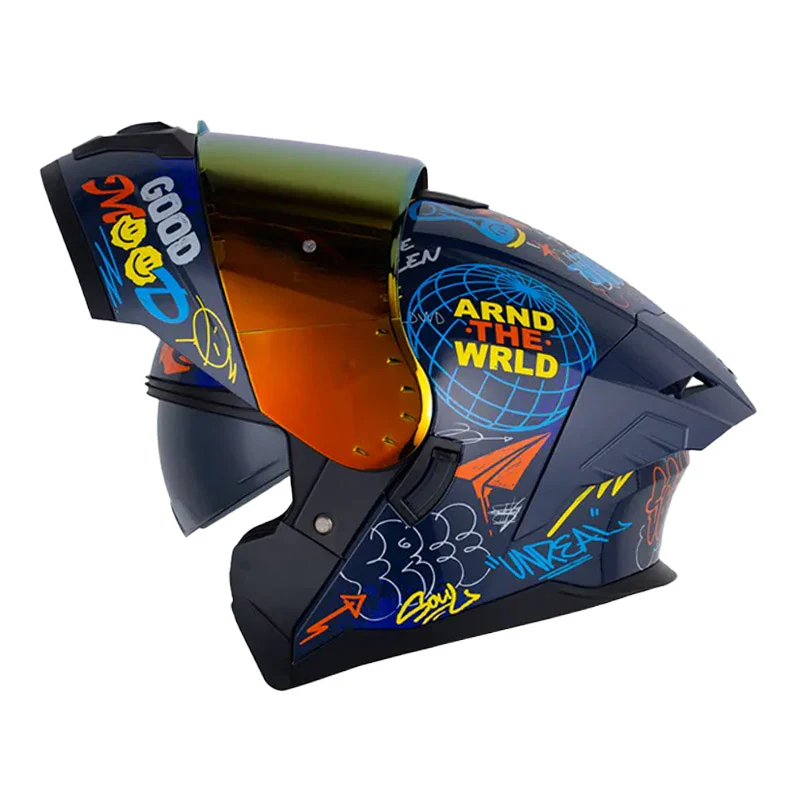 CASCO HRO 3480DV EVO BLL SHT AZUL OSCURO BRILLANTE