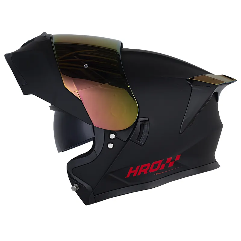 CASCO HRO 3460DV SOLID NEGRO ROJO MATE