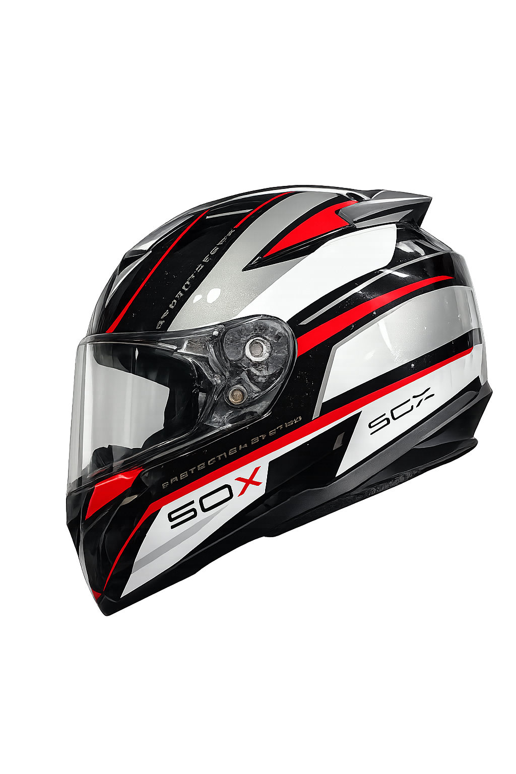 CASCO GIVI H50X NEGRO PLATEADO TITANIO ROJO BRILLANTE