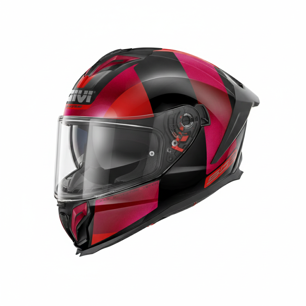 CASCO GIVI 50.3 VISION NEGRO ROJO BRILLANTE