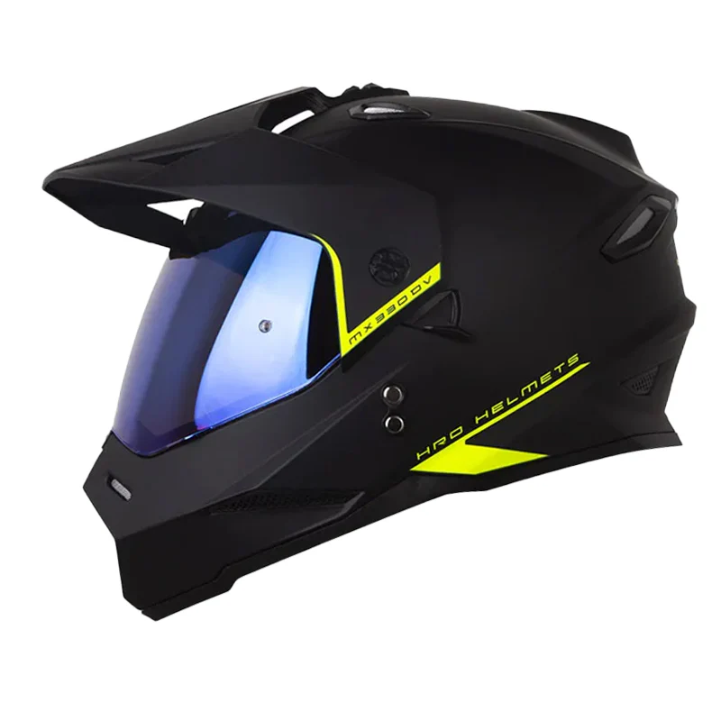 CASCO HRO MX-330DV SOLID NEGRO AMARILLO NEON