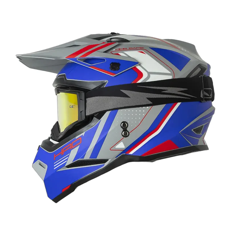 CASCO HRO MX03 ILFRATO GRIS ROJO