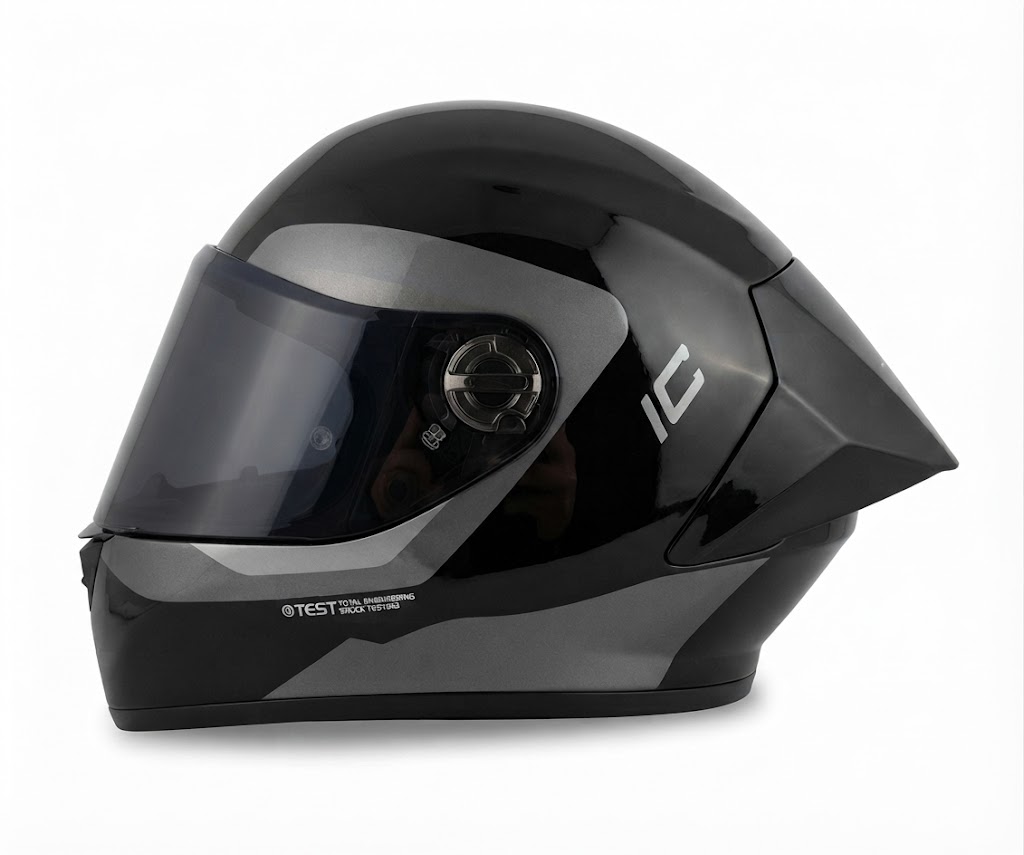 CASCO ICH 505 ZORIK NEGRO GRIS OSCURO
