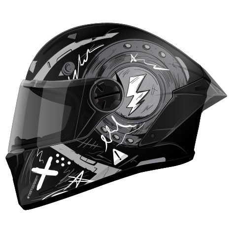 CASCO ICH 451 DTS NEGRO GRIS OSCURO