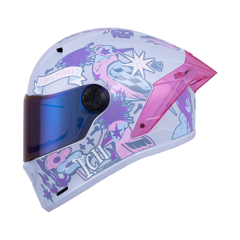 CASCO ICH 451 WILD AZUL CLARO ROSADO MORADO