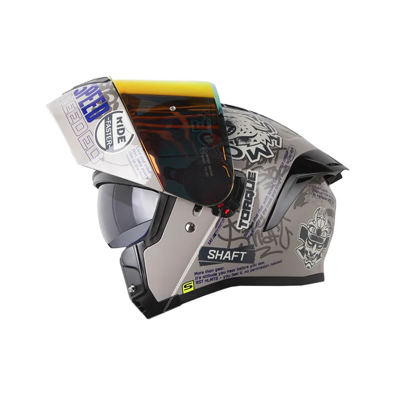 CASCO SHAFT 3820SP TORQUE ARENA GRIS OSCURO BRILLANTE