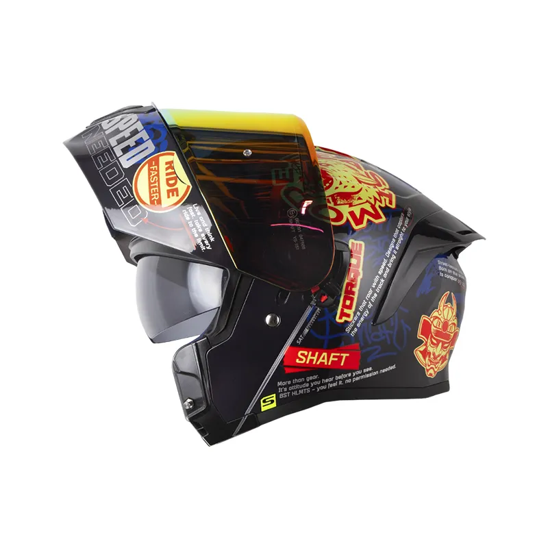 CASCO SHAFT 3820SP TORQUE AZUL OSCURO ROJO BRILLANTE