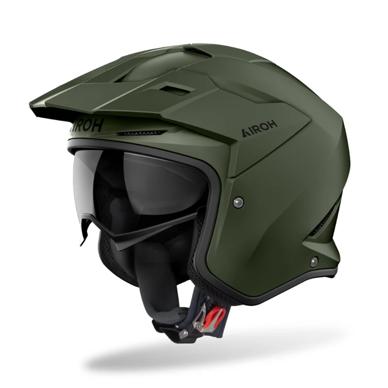 CASCO AIROH JET KOMBAKT VERDE MILITAR MATE