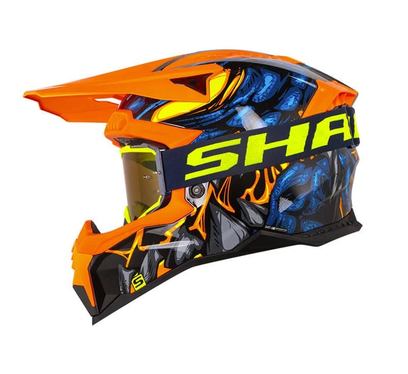 CASCO SHAFT MX60 SOBEK NEGRO AZUL OSCURO BRILLANTE