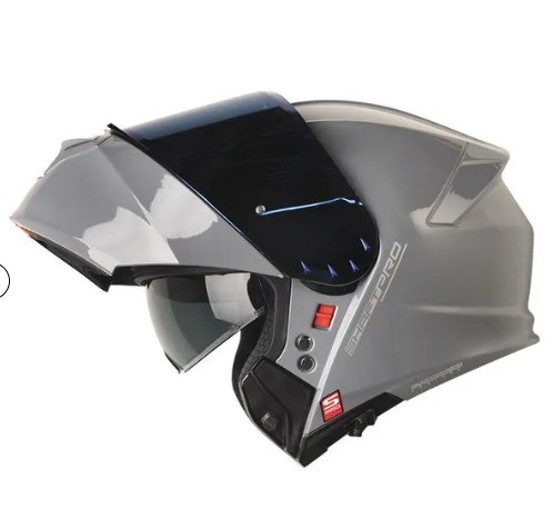 CASCO SHAFT PRO 4000DV SOLID GRIS OSCURO SILVER BRILLANTE