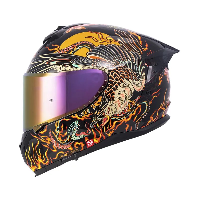 CASCO SHAFT PRO 610DV RESURGIMIENT NEGRO NARANJA BRILLANTE