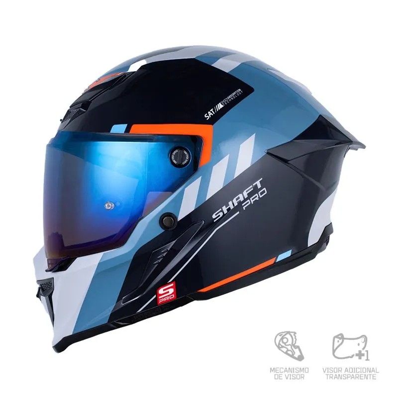 CASCO SHAFT PRO 615DV NAPA GRIS CLARO NARANJA BRILLANTE