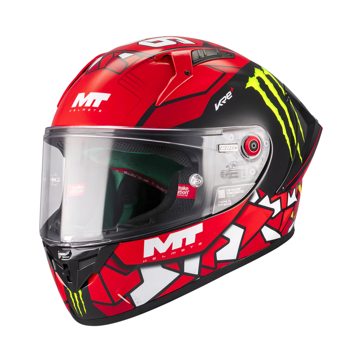 CASCO MT PLUS KRE+ S PIQUERAS B5 ROJO NEGRO BLANCO BRILLANTE