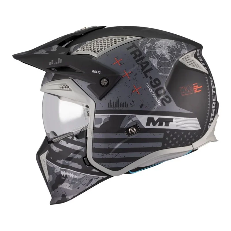 CASCO MT STREETFIGHTER SV S BELIC B2 NEGRO GRIS MATE