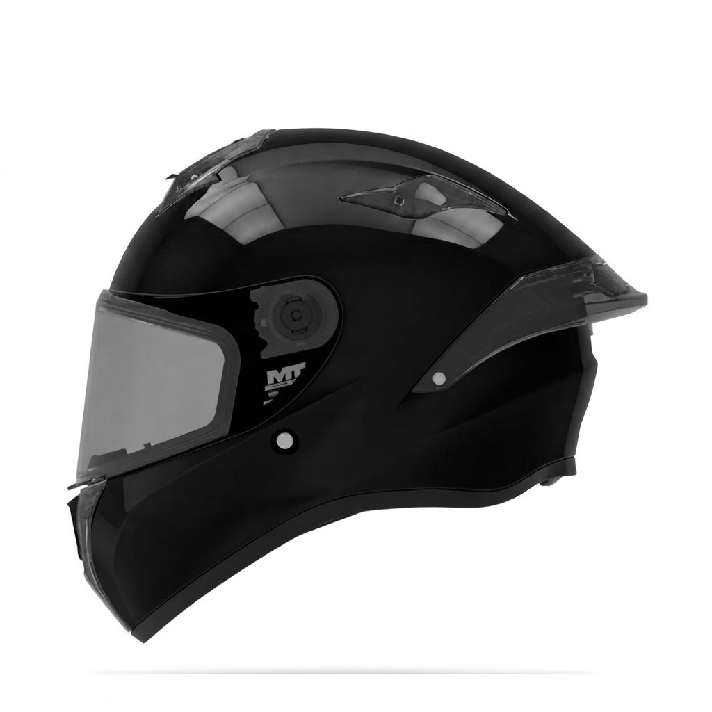 CASCO MT TARGO S PURE A1 NEGRO BRILLANTE
