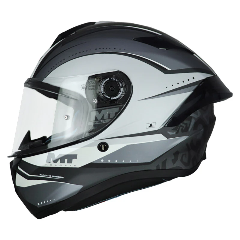 CASCO MT TARGO S OUTSIDE C2 GRIS CLARO NEGRO MATE