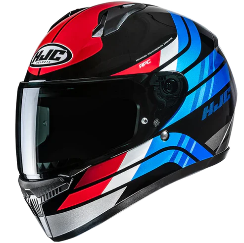 CASCO HJC C10 HIPER MC21 AZUL ROJO BRILLANTE