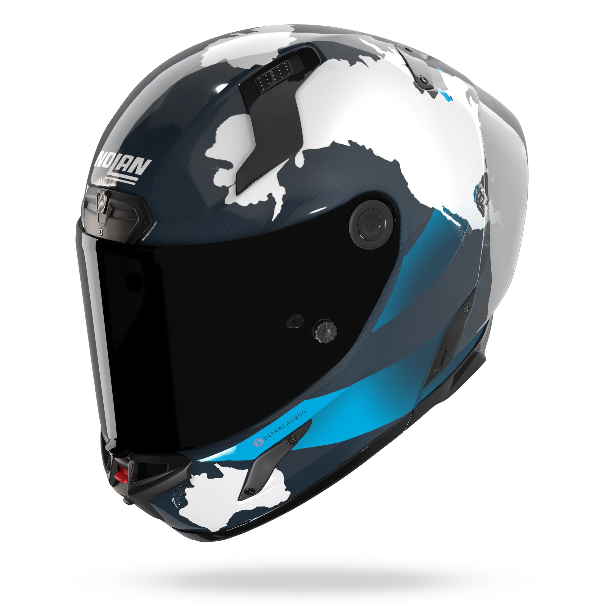 CASCO NOLAN 804RS ULTRA CARB CHECA 30TH AZUL BLANCO
