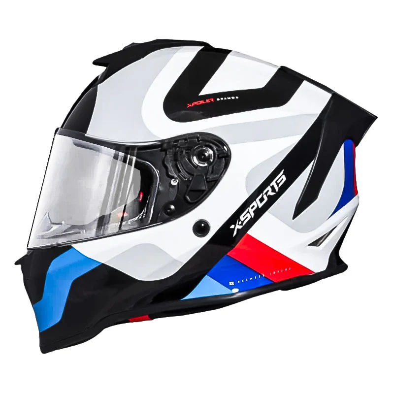 CASCO X-SPORTS V151 BRAMDO BLANCO ROJO AZUL