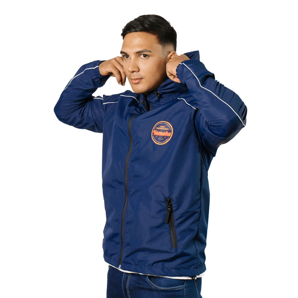 CHAQUETA CORTAVIENTO YAMAHA HIGH PERFORMANCE AZUL MAS