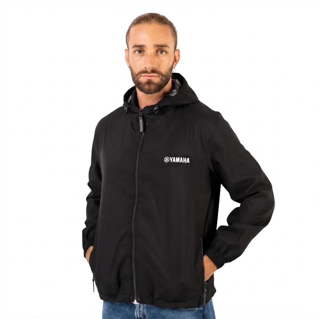CHAQUETA CORTAVIENTO YAMAHA NEGRO MAS