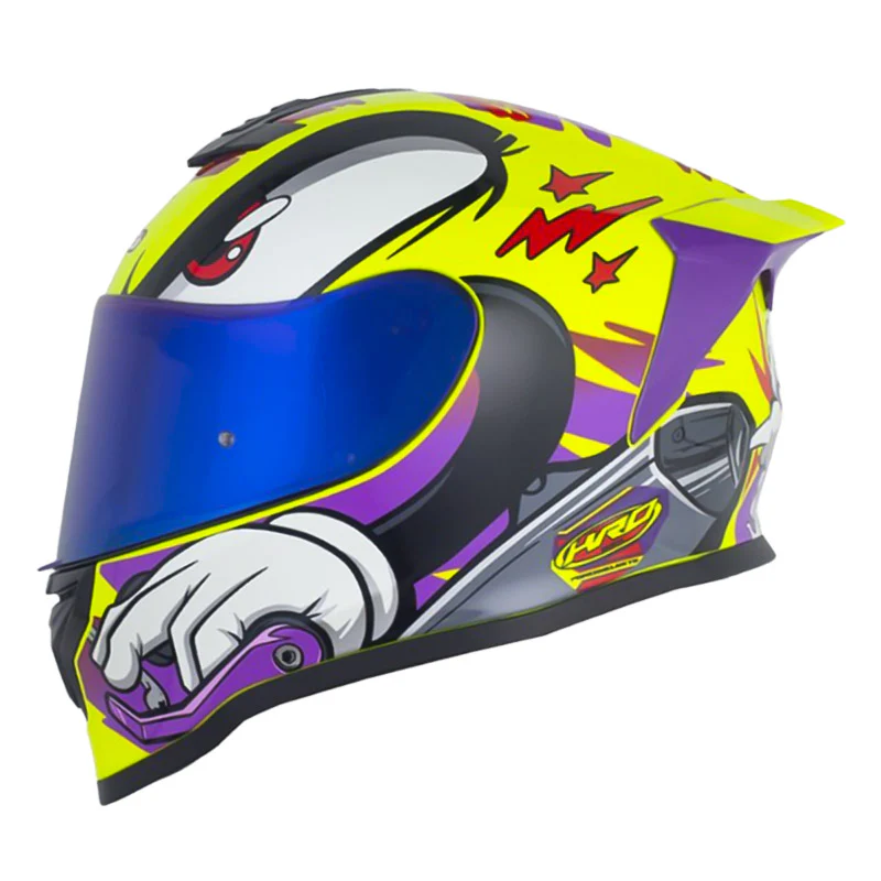 CASCO HRO 506SP 2 STROKES AMARILLO NEON MORADO BRILLANTE