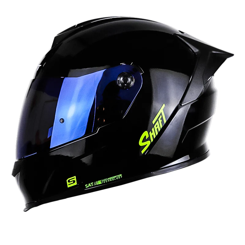 CASCO SHAFT 502SP SOLID NEGRO AMARILLO NEON BRILLANTE