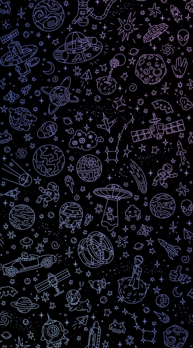 BUFF 90 CM ESPACIO MORADO NEGRO 071