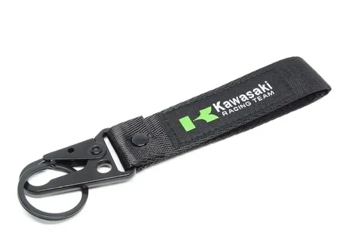 LLAVERO CHAPA METALICA KAWASAKI NEGRO