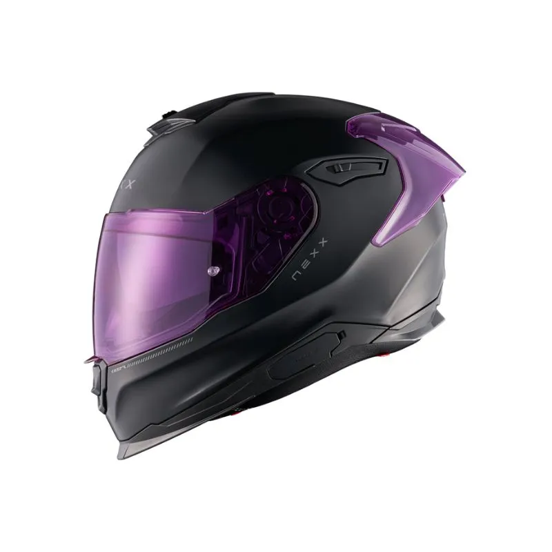 CASCO NEXX Y.100R SUBSONIC NEGRO MATE VISOR MORADO