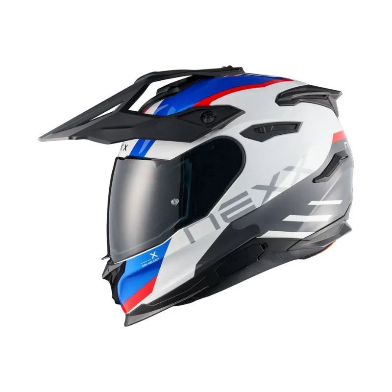 CASCO NEXX Y.TRAVL QUEST BLANCO AZUL BRILLANTE.