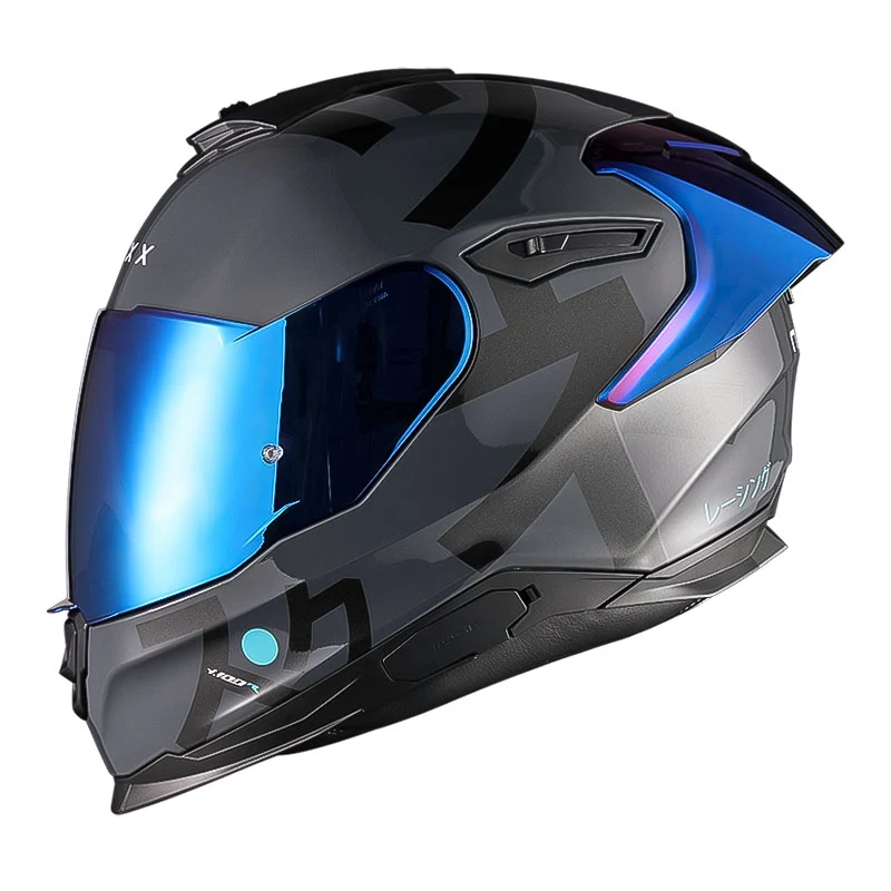 CASCO NEXX Y.100R NIPPON GRIS NEGRO BRILLANTE