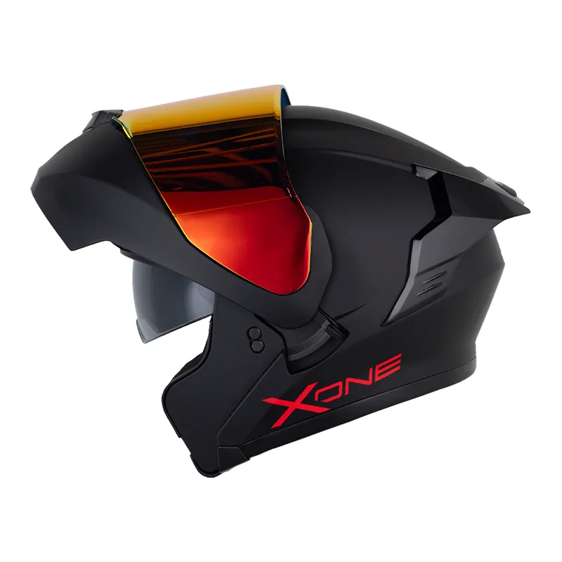 CASCO X-ONE X-3000RS SOLID V2 NEGRO ROJO MATE