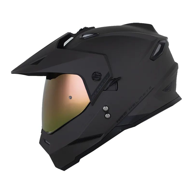CASCO HRO MX-330DV SOLID GRIS OSCURO NEGRO MATE