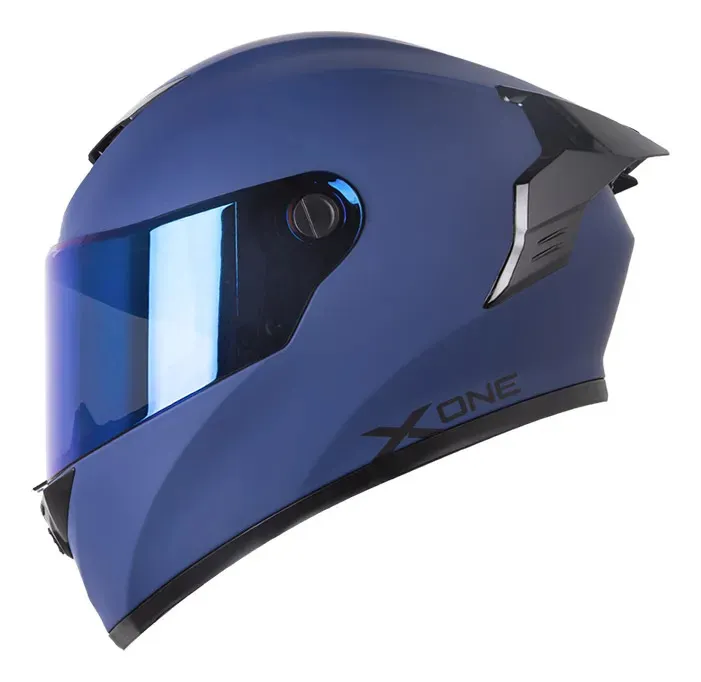 CASCO X-ONE X-500 RS SOLID AZUL OSCURO NEGRO