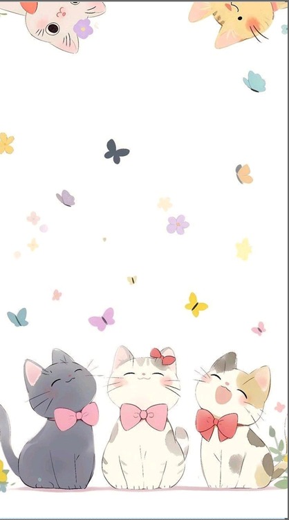 BUFF 90 CM GATOS MARIPOSAS BLANCO 064