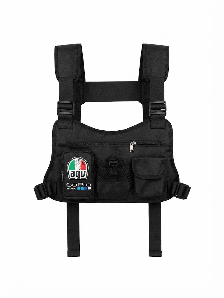 PECHERA CHALECO PORTA CELULAR AGV LOGO ORIGINAL