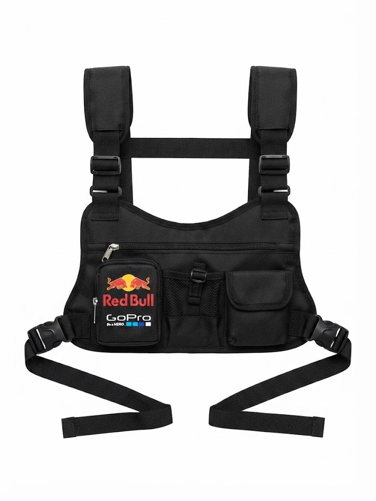 PECHERA CHALECO PORTA CELULAR REDBULL ROJO