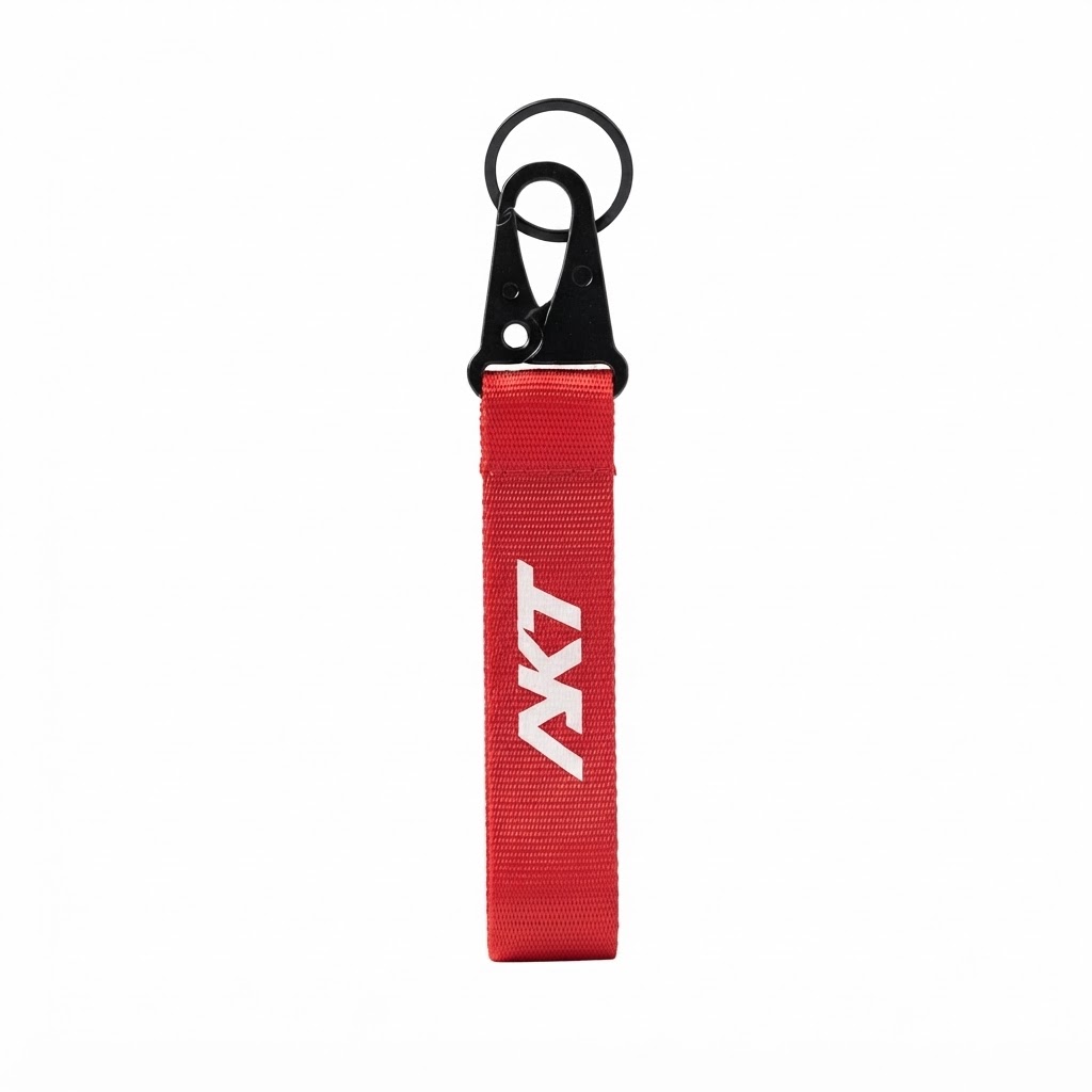 LLAVERO CHAPA METALICA AKT ROJO
