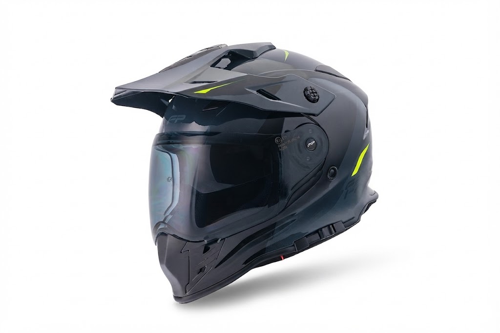 CASCO FP ATLAS AZUL OSCURO AMARILLO NEON