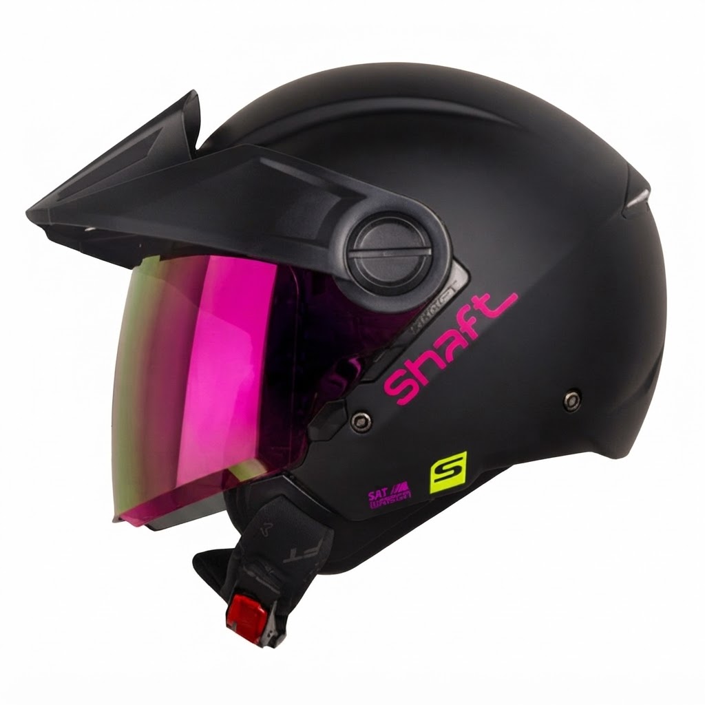 CASCO SHAFT 212 SOLID NEGRO FUCSIA MATE